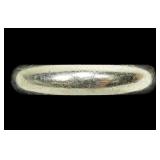 14K White gold band ring, size 9, 4.3 grams
