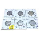 x6- 2009-S Proof quarters, -x6 quarters,