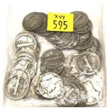 x44- Dimes, 90% silver, -x44 dimes, Sold by the