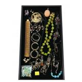 Lot, fashion jewelry, including turquoise, jade