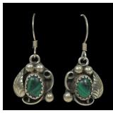 Sterling silver shepherd hook earrings with