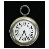 French sterling silver pendant watch, runs