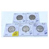 x5- 2003-S Proof quarters, -x5 quarters,
