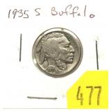 1935-S Buffalo nickel