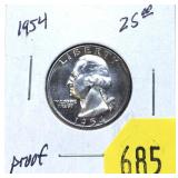 1954 Washington quarter, Proof