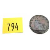 1865 British farthing