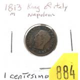 1813 Italian 1 cent
