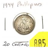 1944 Philippines 20 cents