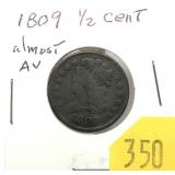 1809 U.S. half cent