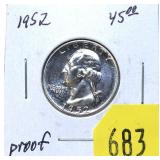 1952 Washington quarter, Proof