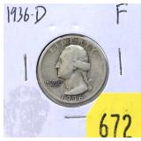 1936-D Washington quarter