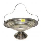 Sterling silver basket, weighted base, 6" Diam.,
