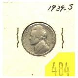 1939-S Jefferson nickel