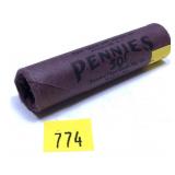 Roll of BU 1962 Lincoln cents