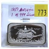 1 ounce .999 silver bar