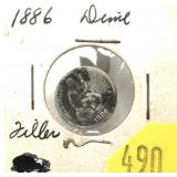 1886 Seated Liberty dime