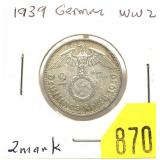 1939 German 2 marks