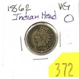 1862 Indian Head cent