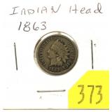 1863 Indian Head cent