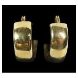 14K Yellow gold hoop earrings, 0.7 grams
