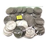 x52- Eisenhower dollars, mixed dates,