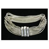 Sterling silver 7.25" serpentine 10-strand