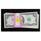 x44- $2 Federal Reserve notes, mixed series,