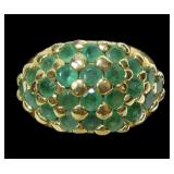 Sterling silver gold wash round cut pave natural