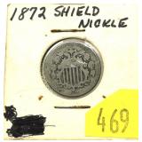 1872 Shield nickel