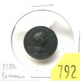 1806 British farthing