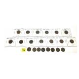 x21- Indian Head cents, mixed dates, -x21 cents,