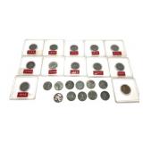 Lot of 22 steel cents and 1970-S Lincoln