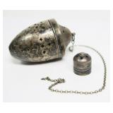 Sterling silver tea strainer, 1.005 T. oz.