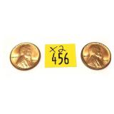 2- 1955-D and -S Lincoln cents, -x2 cents, Sold by