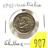 1943 Australian 1 shilling