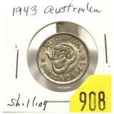 1943 Australian 1 shilling