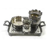 Pairpoint Quadruple Plate #1922 Smoking Set,