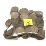 Lot of 125 wheat cents