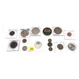 Lot, tokens and coins, 15 pcs.