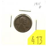 1911-D Lincoln cent