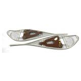 Pair of metal snowshoes, 12" x 46"