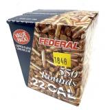 Box of .22 LR Hollow Points Federal Cartridges -