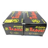 x2 - Boxes of .30 Carbine 110 Gr. FMJ TulAmmo