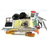 Lot, assorted gun cleaning tools and accessories
