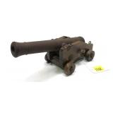 Miniature Cannon with wooden carriage - 7" Barrel