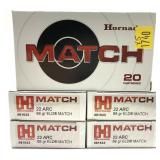 x5- Boxes of .22 ARC 88-grain ELD Hornady