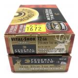 x2- Boxes of 12 Ga. 2.75" Truball rifled HP