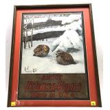 Framed Ithaca Guns calendar poster, frame size: