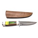Custom handmade Damascus blade knife with