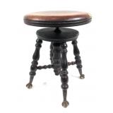 Charles Parker Co. Antique Piano Stool with claw